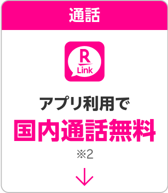 通話 アプリ利用で国内通話無料※2