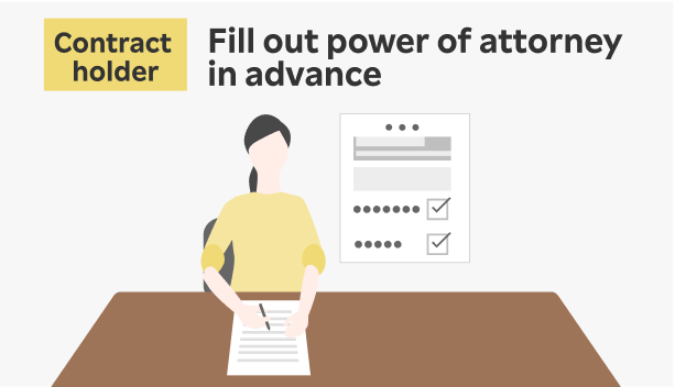 Contract holder: Fill out power of attorney in advance